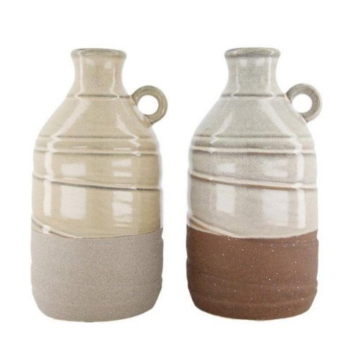 Váza fľaša keram. 17x17x32,5cm ass2