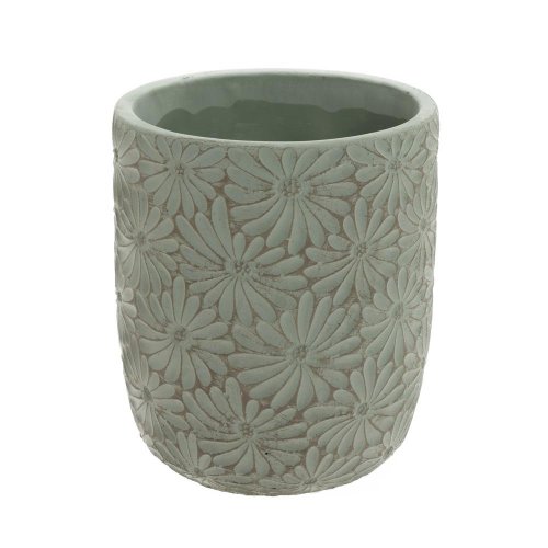 Obal margaréta keramika 13.8*13.8*16.8 mentol - Vianočné dekorácie a ozdoby