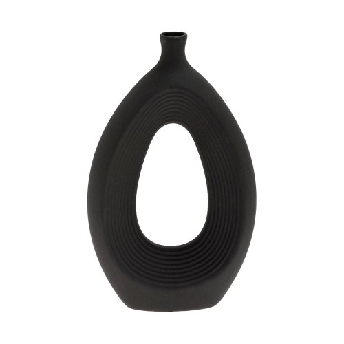 Váza keramika 18,5x6x30,5cm čierna