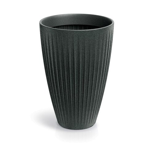 Tlro40h obal latia round high čierny granit 40xv58cm