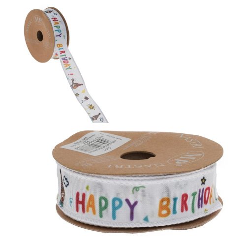 Stuha happy birthday 2,5cmx10m 5177