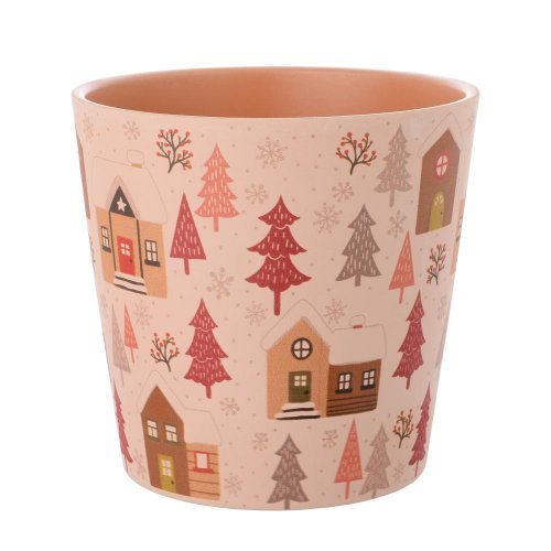 Super cena obal zimná krajina krémový 14xv13cm