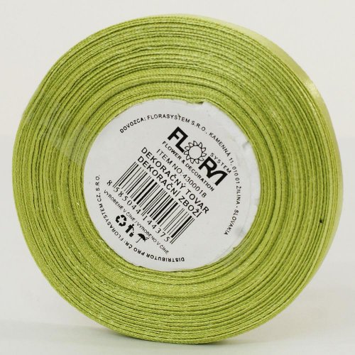 Saten stuha 6mm/20m zelená bl. farba 109