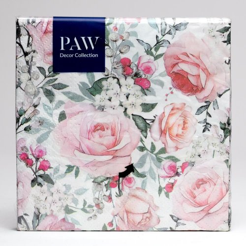 Sdl122600 servítky gorgeous roses 3vrs/33x33cm 20ks