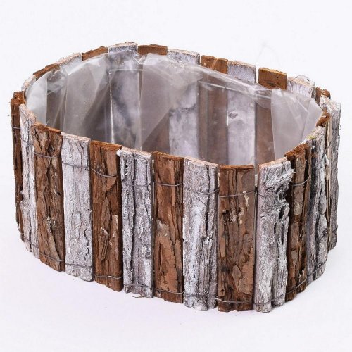 257fl/s obal ovál kora natur+biely 26x17x13cm