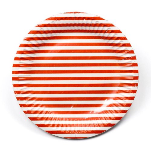 Ppd1001802 tanier papier 18cm s/10 pásik oranž