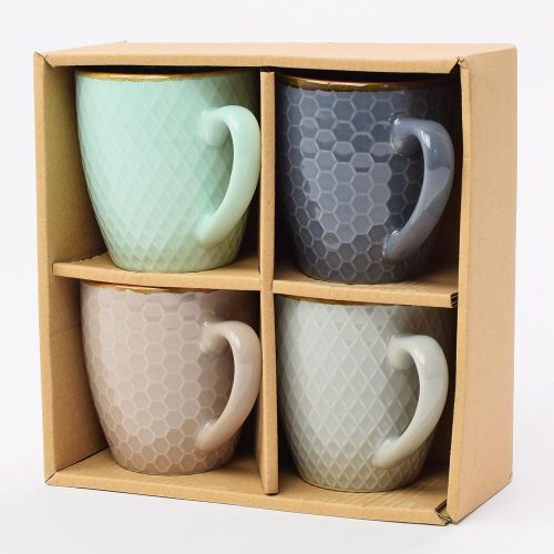 Šálky s/4 mix farba