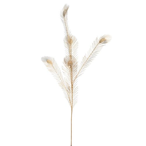 Vian. vetva pávie perá zlaté 91cm - Vianočné dekorácie