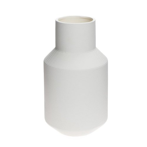Váza ker. na suché 13,5x13,5x24cm biela