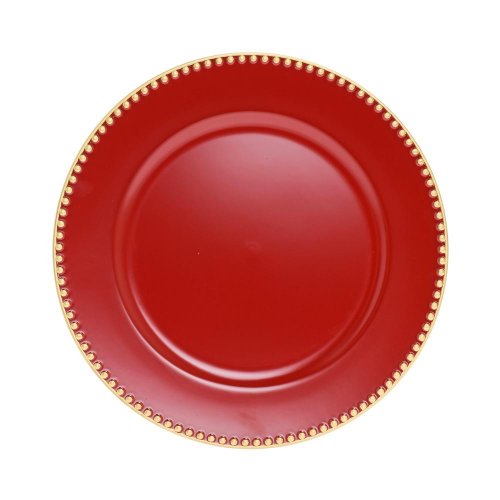 Tanier červ./zl lem plast 33cm