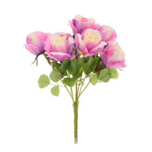 Kytica ruža x7 40cm fial.krém