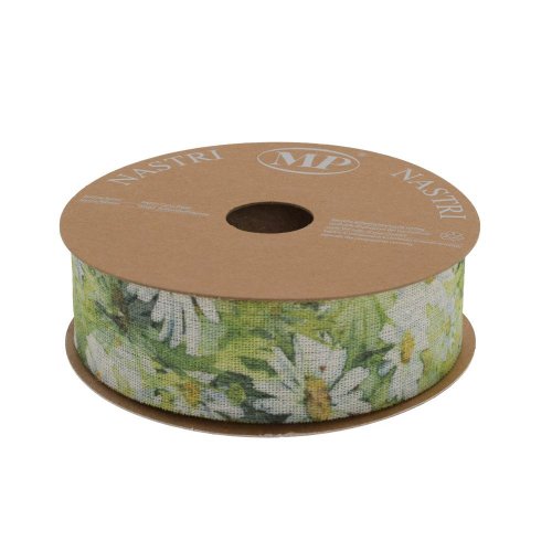 Stuha margarétka 4cmx20m 5147g c - Vianočné dekorácie