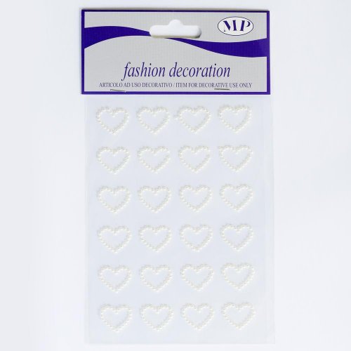 Srdce lepiac. biele s/24  17mm