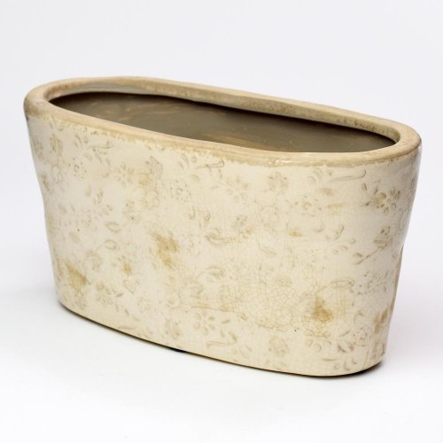 Obal hrantík keramika vzor kvety hnedé 25x12x12,5cm super cena