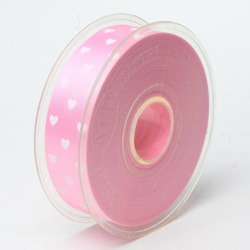 Stuha srdce mm25x45mt pink