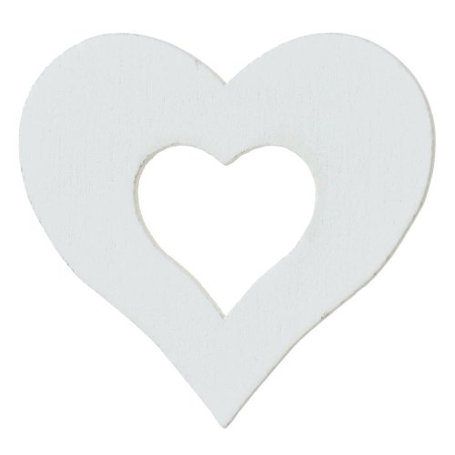 Srdiečko biele drevo s/20 5x5x0,3cm super cena