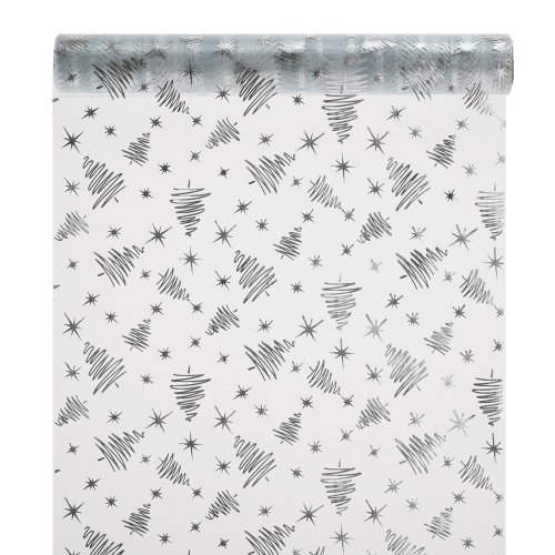 Organza lesklá 39x10 strieborná