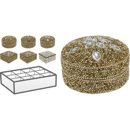 Krabička 9x5cm zlatá 6ass