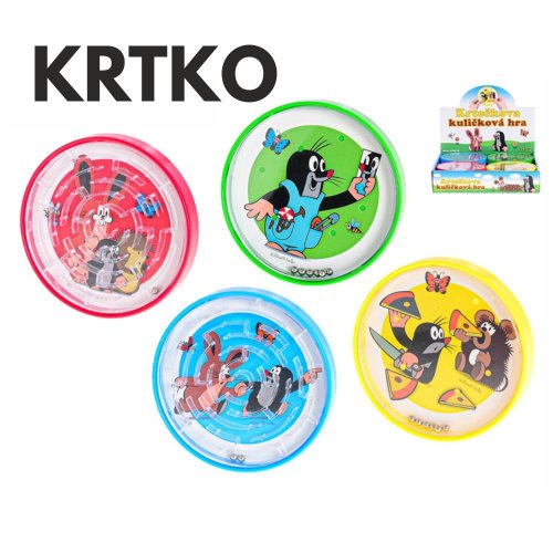 Krtko guličková hra 9cm 4farby
