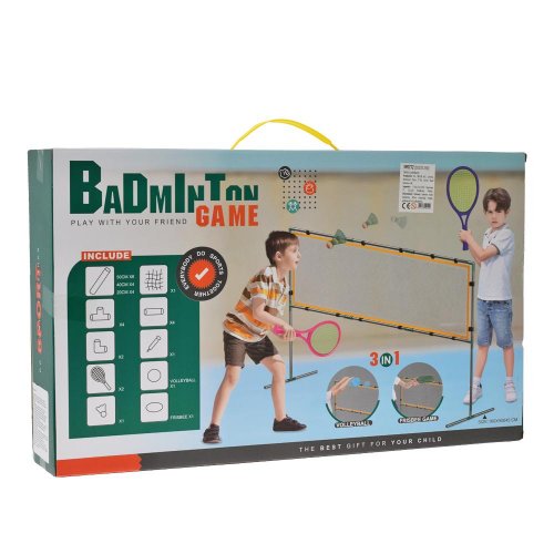 Športová sada 3v1, volejbalová sieť, badbinton, disk - Umelé kvety