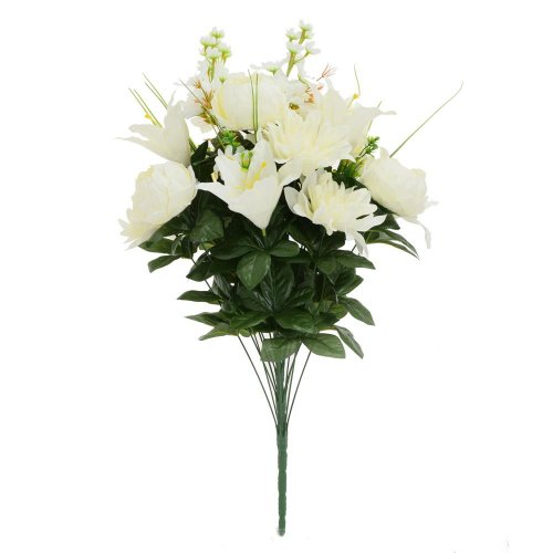 Kytica pivonka, dalia, ľalia biela 67cm