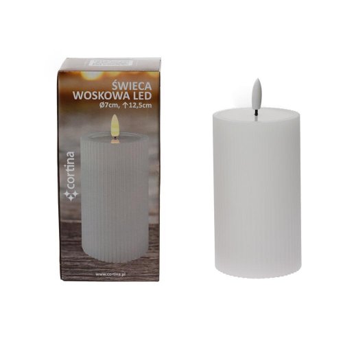 Svet.led vrúbkovaná biela 20/25 12,5x7cm