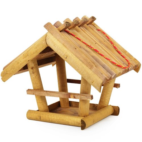 T0015 krmítko drevo veľké terakota 28x29x25cm