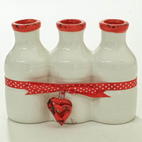 Váza 3fľaše mašľa