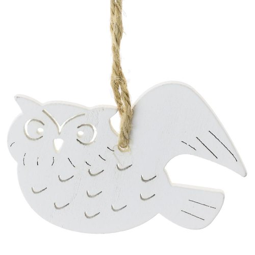 Výrez sova biela s/10 7cm