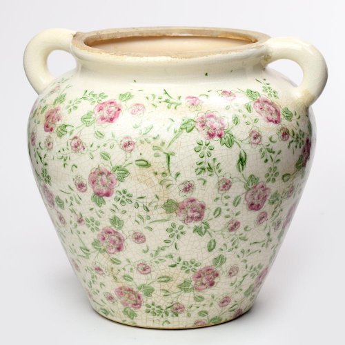 Obal s ušami keramika vzor ruže 26,5x24x23,5cm super cena