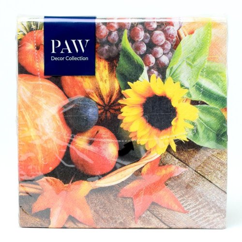 Sdl127200 servítky autumn treasures 3vrs/33x33cm