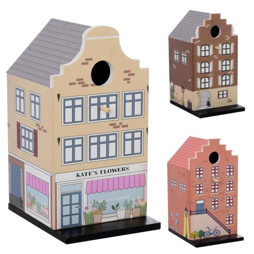 Búdka drevo 15x12x23cm 3ass hz1905110