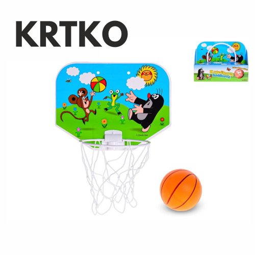 Basketbalový kôš krtko 33x25cm s loptou 9cm
