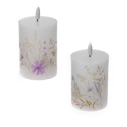 Svet.led kvety vosk pink+blue13x7cm