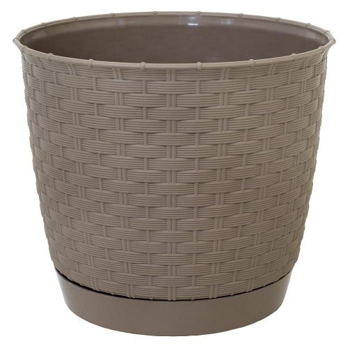 Drlo165 kvetináč ratolla round szlam/mocca 16,5xh14,2cm/2l