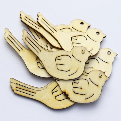 Výrez vtáčik natur 7cm s/10 super cena