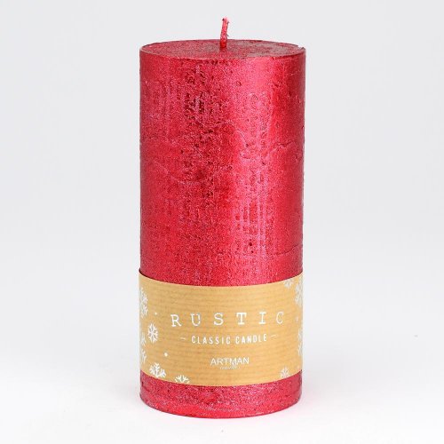 Rustic metalic val.7x15 červený - Umelé kvety