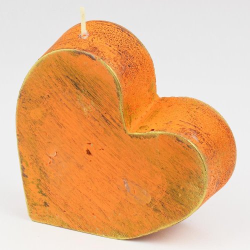 Rustic loft srdce p oranž 135x135x40 - Umelé kvety