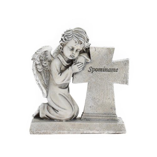 Anjel + kríž 16x8,5x17cm polyres=204072