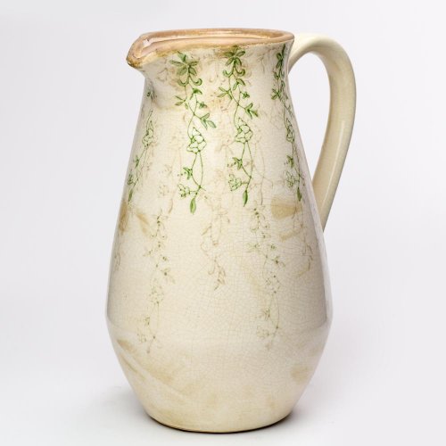 Džbán s uchom keramika vzor zelený 24x17,5x30cm super cena