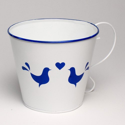 Obal s uchom kov modrotlač vtáky v:13x15cm