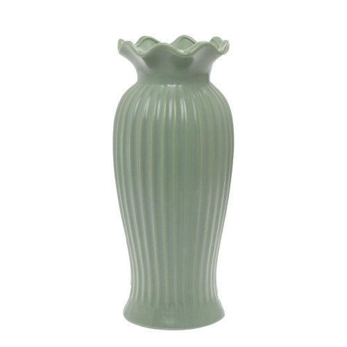 Váza keramika 13x13x30cm zelená