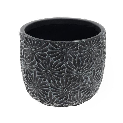 Obal margaréta keramika 13.8*13.8*13 čierny