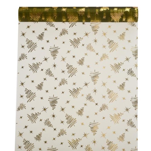 Organza lesklá 39x10 oliv.-zlatá