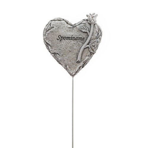 Srdce zápich 19x1,5x8cm polyres=204097