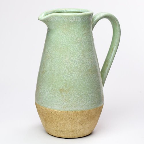 Džbán s uchom keramika zelený 20x14,5x25,5cm super cena