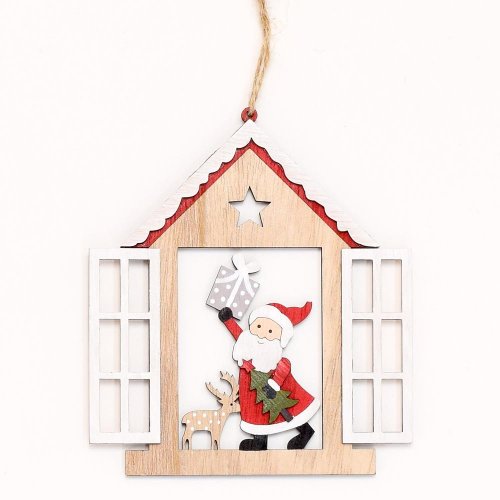 Záves okno santa drevo 13,5x0,8x15,5cm