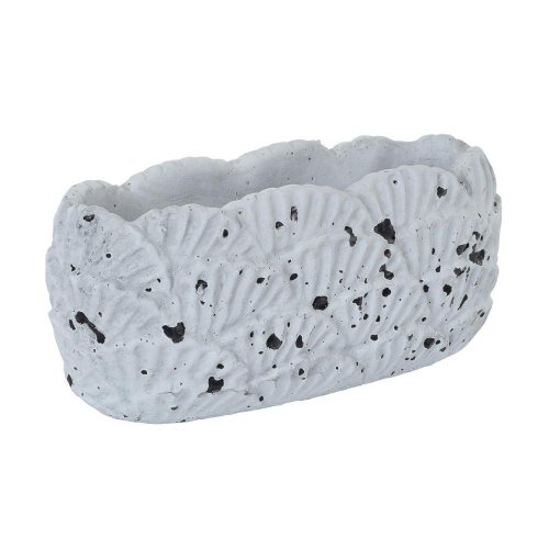 Obal cement oval antique grey 23*10.5*10.5cm