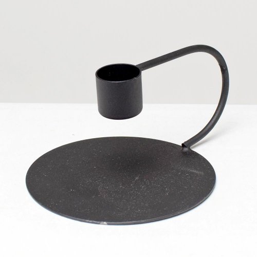 Svietnik na čajové sviečky čierny 10xv7cm