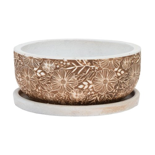 J77 misa + podmiska liva hnedá/béžová 44h20,5cm xl